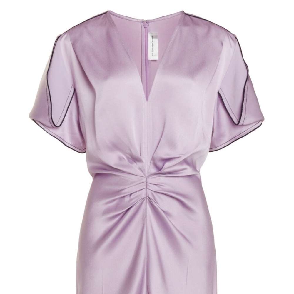 Victoria Beckham Gathered Waist Midi Dress Size UK 10